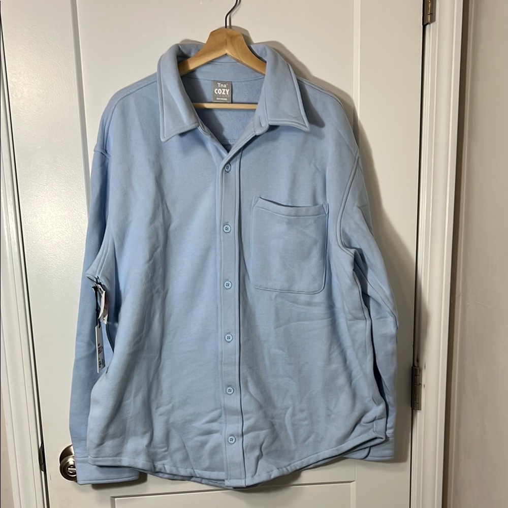 TNA Cozy light blue XL Boyfriend fleece